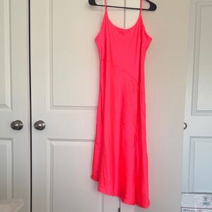 A New Day Vibrant Pink Midi Dress